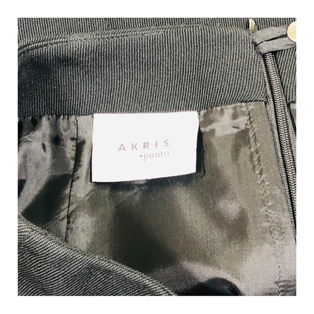 Akris Punto Wool Black Knee Length Pencil Skirt - Picture 9 of 12